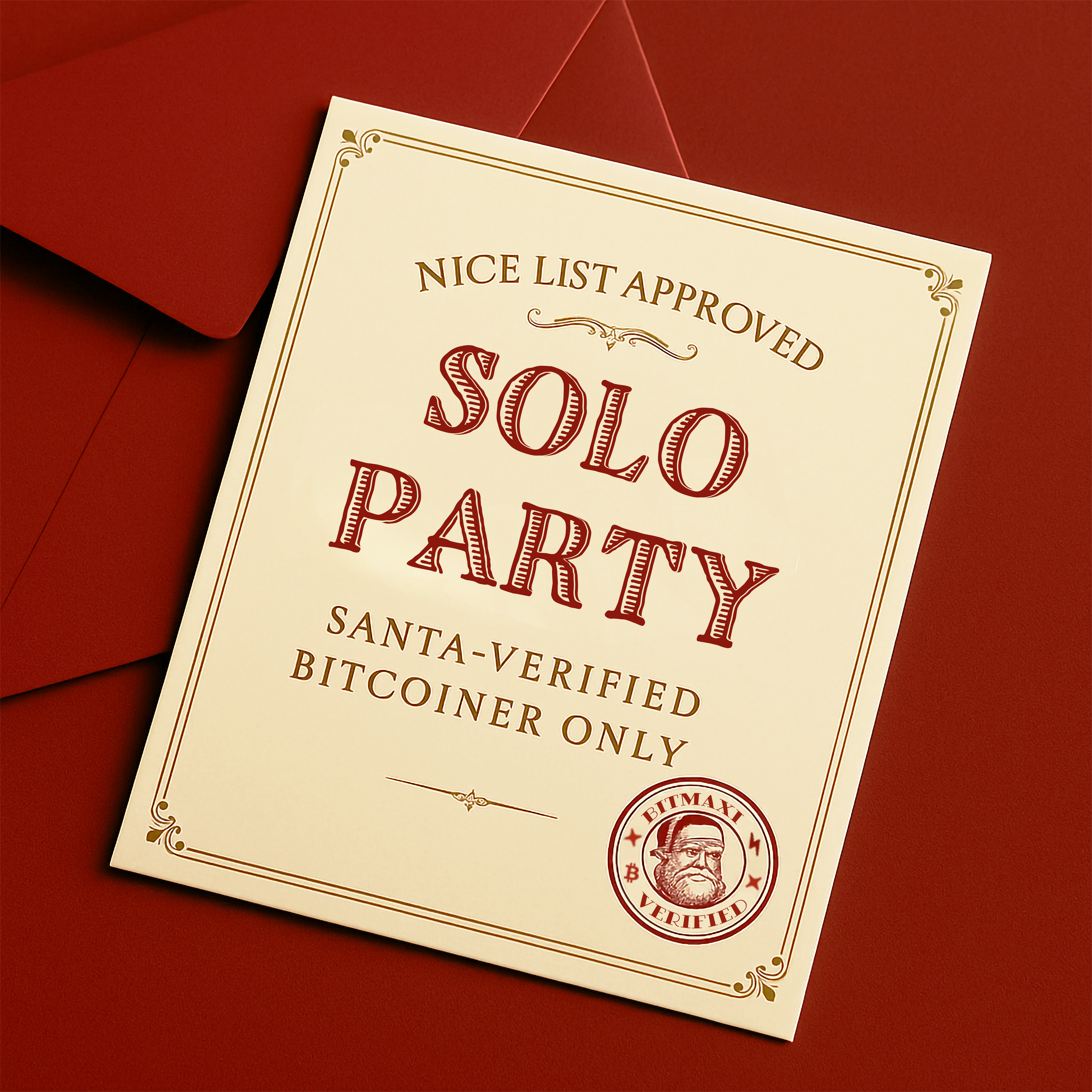 Solo Christmas Party 초대장 이미지